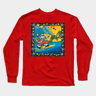 Surfing Santa Long Sleeve T-Shirt